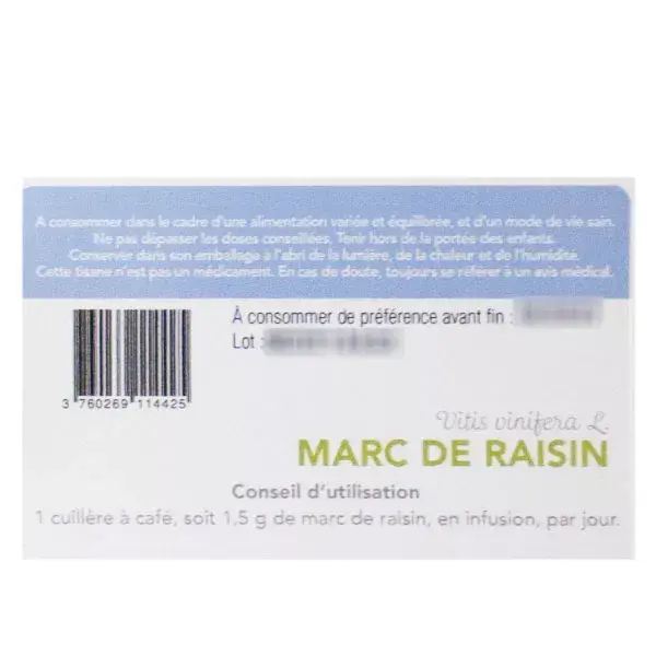 L'Herbôthicaire Tisane Marc de Raisin Bio 100g