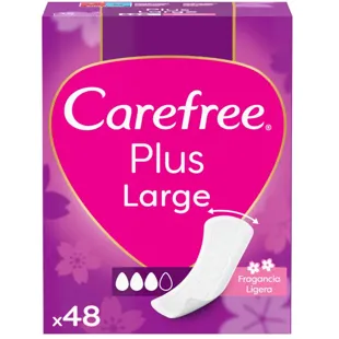Carefree Protegeslip Plus Fragrância Leve Grande 48 unidades