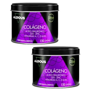 Aldous Collagen with Hyaluronic Acid, Q10, Zinc and Vitamins 2x120 Capsules