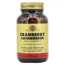 Solgar Cranberry Canneberge 60 gélules végétales