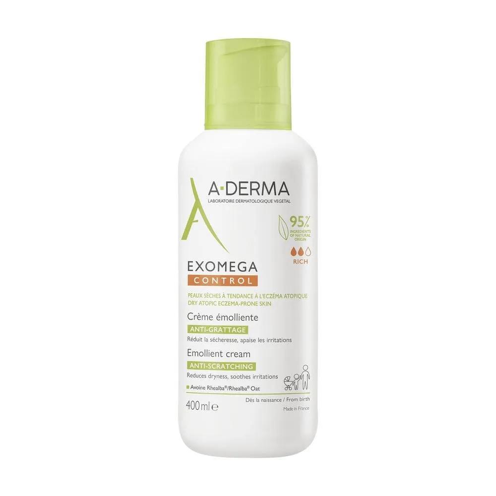 A-Derma Exomega Control Crema Emolliente Anti-grattage Per Pelle Secca o a Tendenza Atopica 400 ml