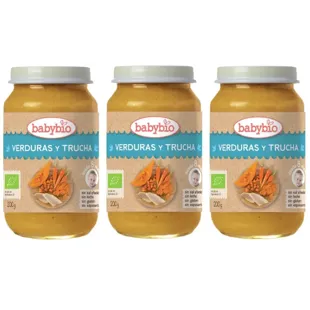 Babybio Traditional Menu Jar Vegetables with Trout 3x200 gr