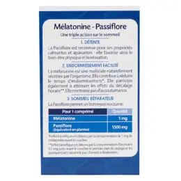 Juvamine Détente Sommeil 3 Actions Mélatonine Passiflore 30 Comprimés