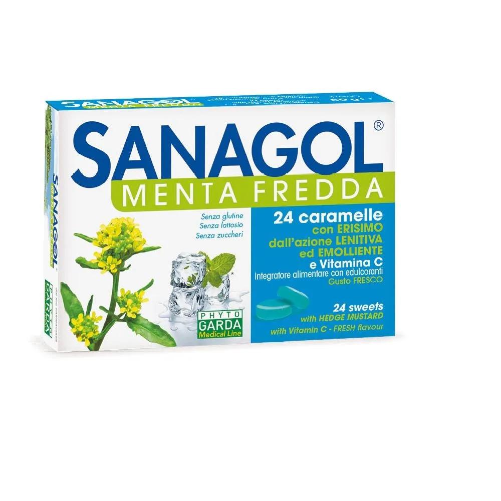 Sanagol Menta Fredda Integratore 24 Caramelle