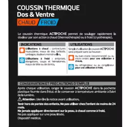 Actipoche Coussin Thermique Contractures Musculaires Grand Modèle Gel