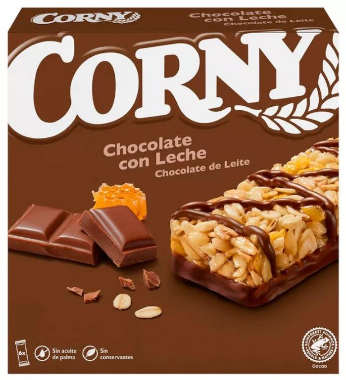 Barre de chocolat au lait Corny 6x25 gr