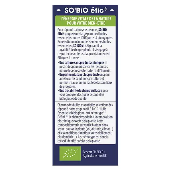 So'Bio Étic Aroma Huile Essentielle Eucalyptus Globuleux Bio 15ml