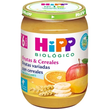 Potito de frutas variadas con cereales +6M 190g Hipp