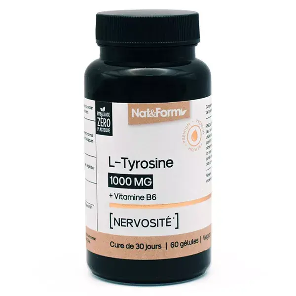 Nat & Form L-Tyrosine + Vitamine B6 nervosité 60 gélules