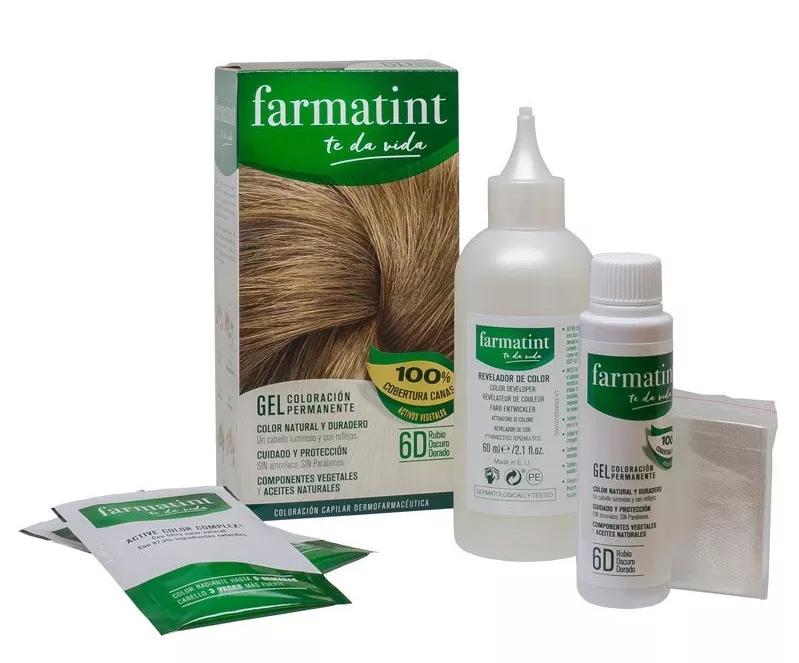 Farmatint gel Coloração Permanente 6D Loiro Escuro Dourado