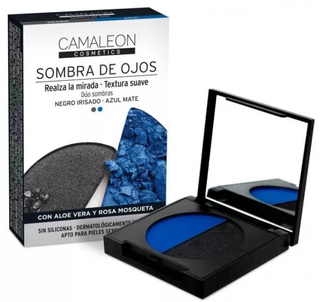 Chamäleon-Schwarz-Blau-Lidschatten