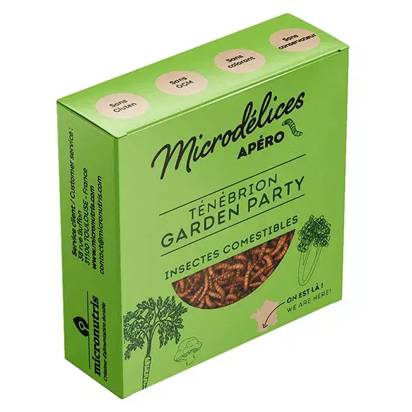 Micronutris Microdélices Insectes Garden Party (Tenebrio molitor) boîte de 5g