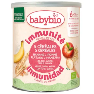 Babybio 5 Cereals with Fruits +6m 220 gr