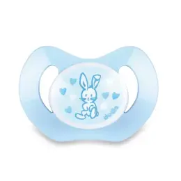 Dodie Sucette Physiologique Silicone Lapin Bleu 0-2 mois P49