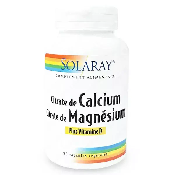 Solaray Calcio + Magnesio + Vitamina D 90 capsule vegetali