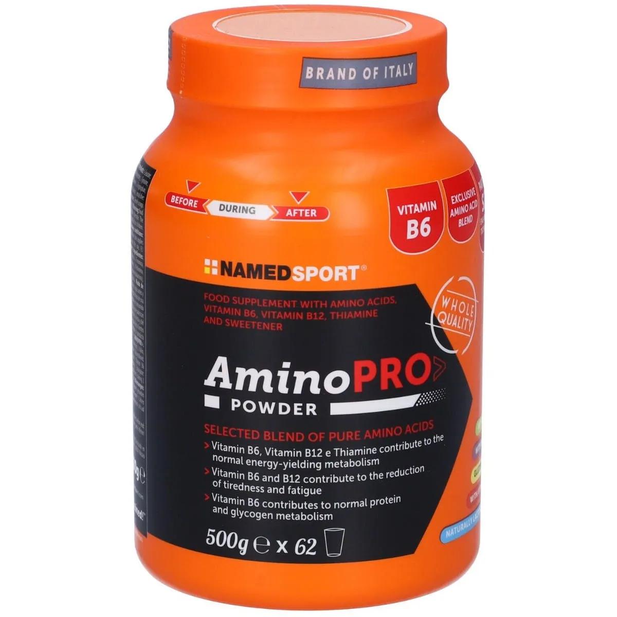 Named Sport Bcaa AminoPRO Powder Integratore Di Aminoacidi Puri Polvere 500 gr