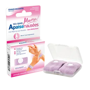Sea-Band Mamma in Gravidanza Braccialetto Anti-Nausea Rosa 2 Unità