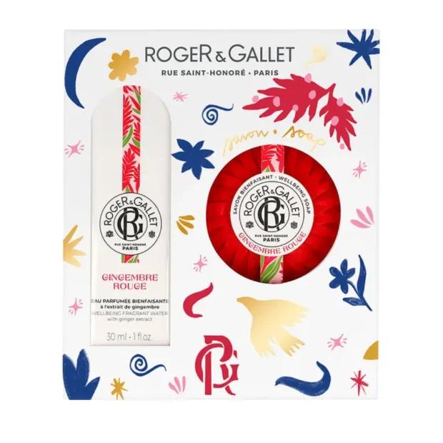 Roger & Gallet Cofanetto Gingembre Rouge Acqua Profumata Allo Zenzero Rosa 30 ml + Saponetta Gingembre Rouge 100g