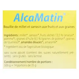 Jentschura AlcaMatin Bouillie de Millet et Sarrasin aux Fruits et aux Graines 500g