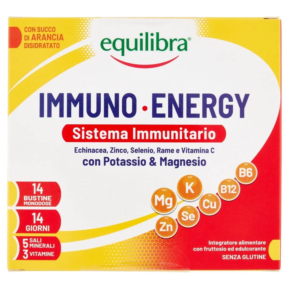 Equilibra Immuno Energy Potassio & Magnesio Integratore Difese Immunitarie 14 Bustine