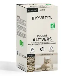 Biovetol - Alimentaire Bien-Être - Poudre Alt'vers Petit Chat Bio <5kg - 50g