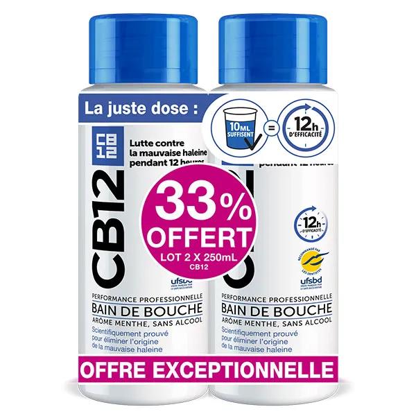 CB12 Fresh Breath Mint Colutorio Set de 2 x 250ml
