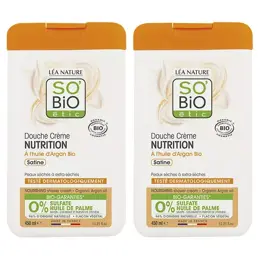 So'Bio Étic Douche Crème Nutrition à l'Huile d'Argan Bio Lot de 2 x 450ml