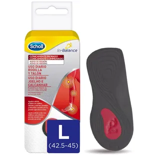 Scholl Plantillas In-Balance Rodilla y Talón 1 Par (Talla 42,5-45)