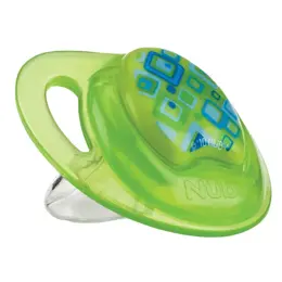 Nuby Sucette PP PRISM Silicone Orthodontique Verte 6-18 mois