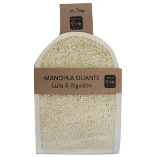 Naturbio Cosmetics Loofah &amp; Cotton Glove Mitt