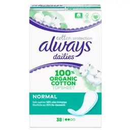 Always Dailies Protège-Slip Cotton Protection Normal 38 unités