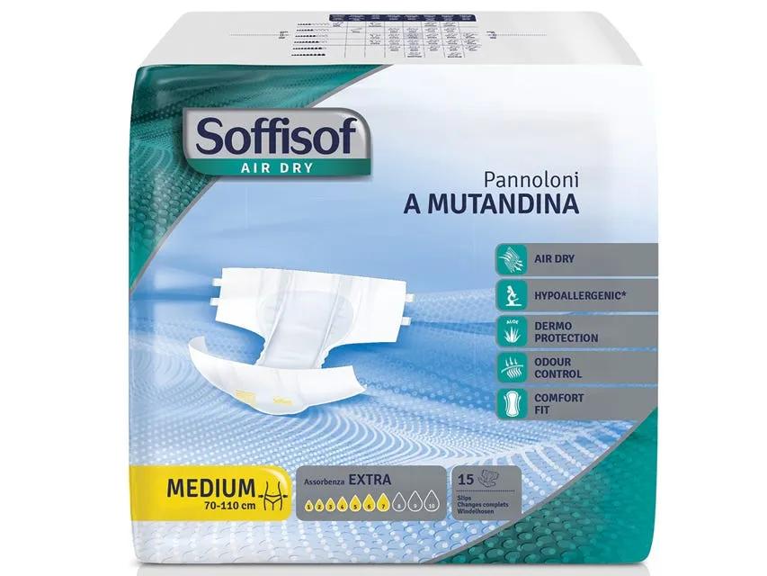 Pannoloni Soffisof Air Dry - Incontinenza Moderata - Medio (Conf. 90 Pz.)