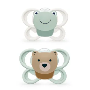 Nuk Pacifier Perfect Macht Air Silicone Bear/Frog 0-6m 2 units