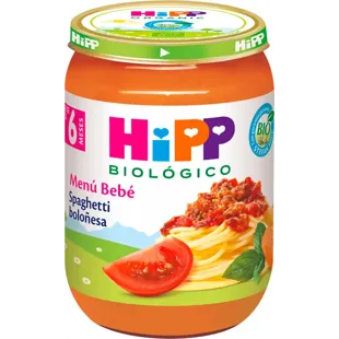HiPP Tarrito de Spaghetti Boloñesa +6m BIO 190 gr