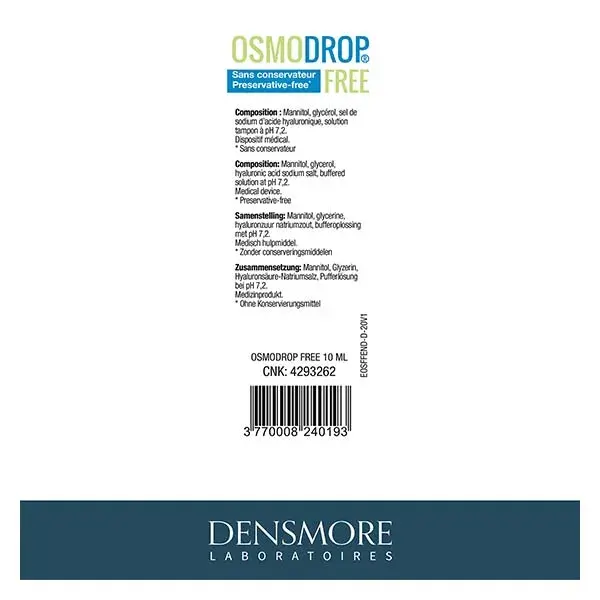 Densmore Osmodrop Free Soluzione Oculistica 10ml