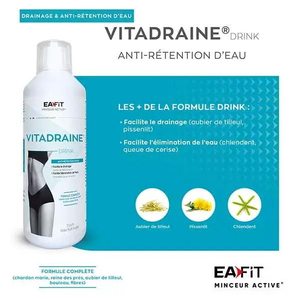 Eafit Vitadraine Drink Draineur & Anti Water Retention 500ml