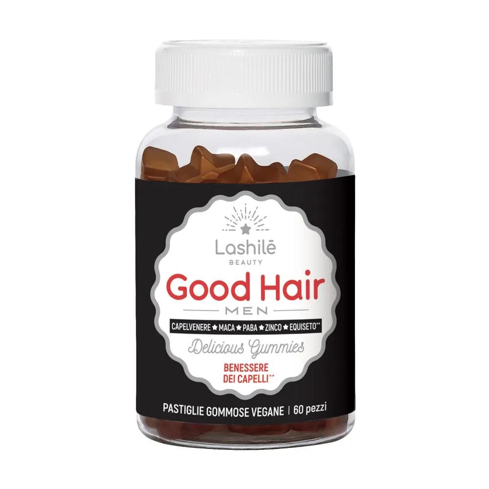 Lashilé Good Hair Men Integratore Per Il Benessere Dei Capelli Con Maca, Capelvenere E Zinco 60 Pastiglie