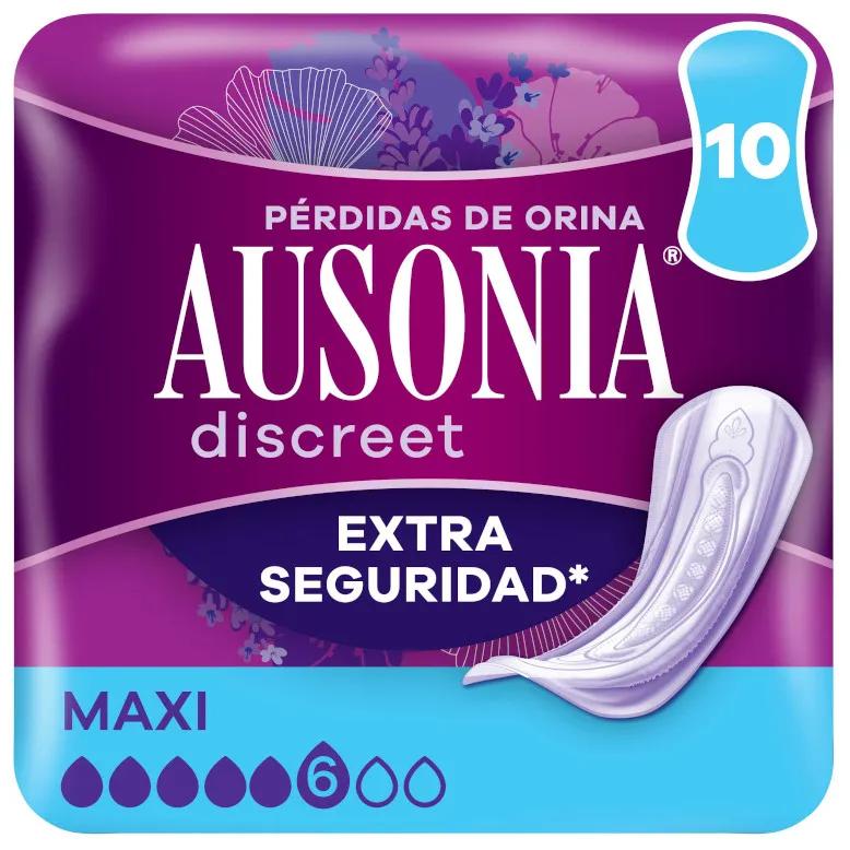 Ausonia Discreet Maxi-urineverlieskompres voor dames, 10 eenheden