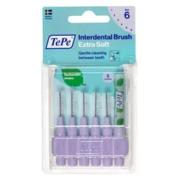 TePe Brossette Interdentaire Extra Souple Eco-Responsable Vert Pastel ISO 6 / 1.1mm 6 brossettes