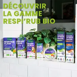 Santarome Bio Respi'Rub Sirop Enfant Bio Propolis Goût Fraise 100 ml