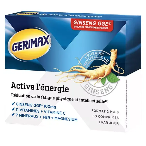 Gerimax Active l'Energie Ginseng GGE 60 Tablets