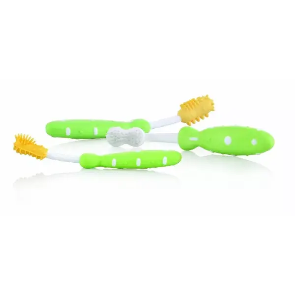 Nûby Set evolutionary toothbrush teeth green + 3 months