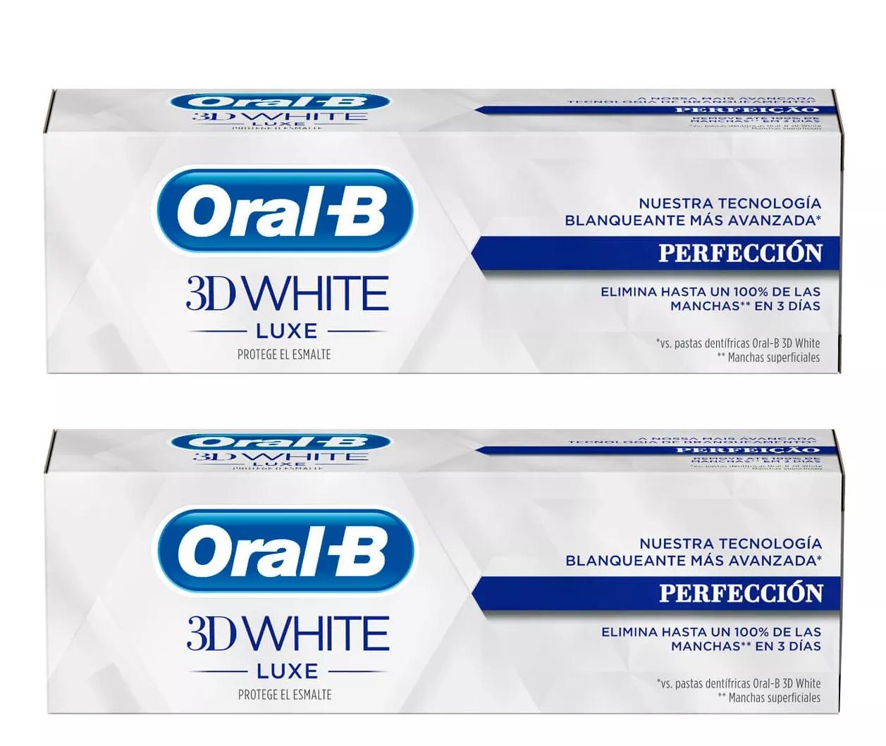 Oral-B 3D White Luxe Perfection Dentifrice Lot de 2x 75ml