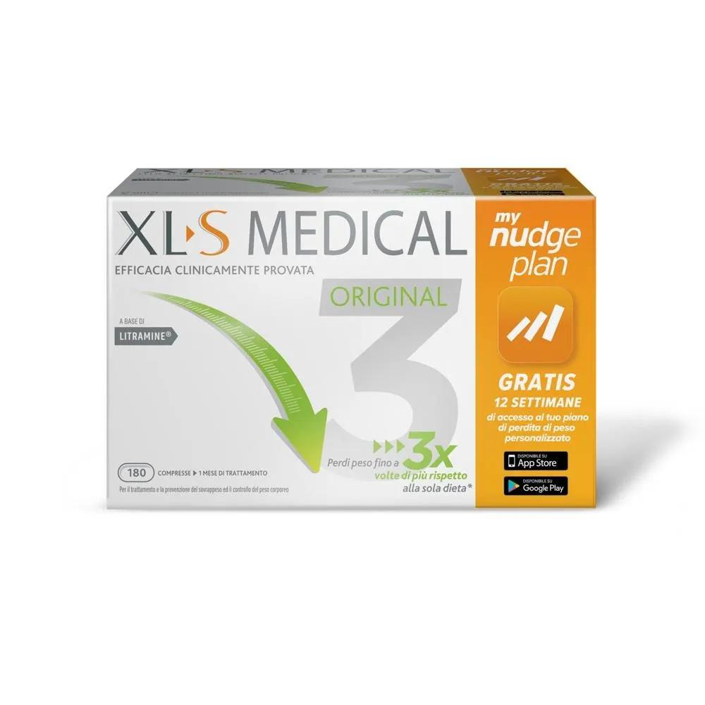 XL-S Medical Integratore Dimagrante Liposinol - 180 Compresse My Nudge Plan App - Piano personalizzato gratuito di perdita ponderale di 12 settimane