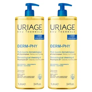 Uriage Olio Detergente Nutriente Senza Sapone Pelle Sensibile Corpo 1L - Confezione da 2