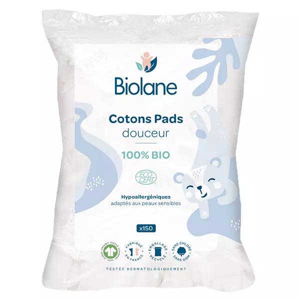 Biolane Algodones Suavidad Bebé 100% Ecológico Piel Sensible 150 Algodones