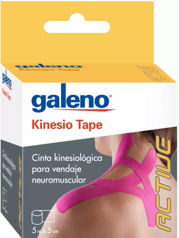 Nastro Kinesio attivo Galeno rosa 5 mx 5 cm