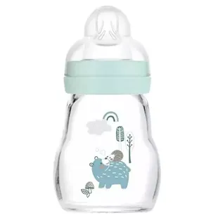 MAM Biberon Primi mesi Vetro 170ml Tettarella Misura 1 Bianco