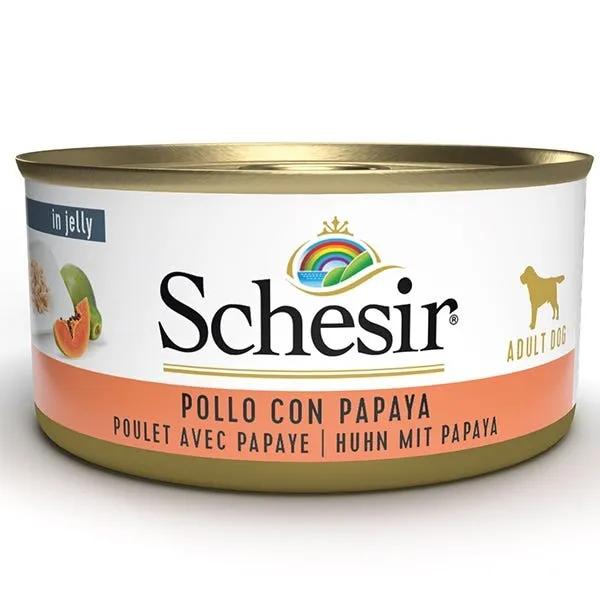 Schesir Pollo Con Papaya Cibo Umido Cani Adulti Lattina 150 G