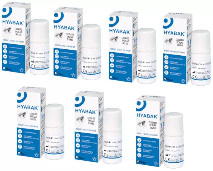 Soluzione lubrificante per occhi Hyabak 6x10 ml